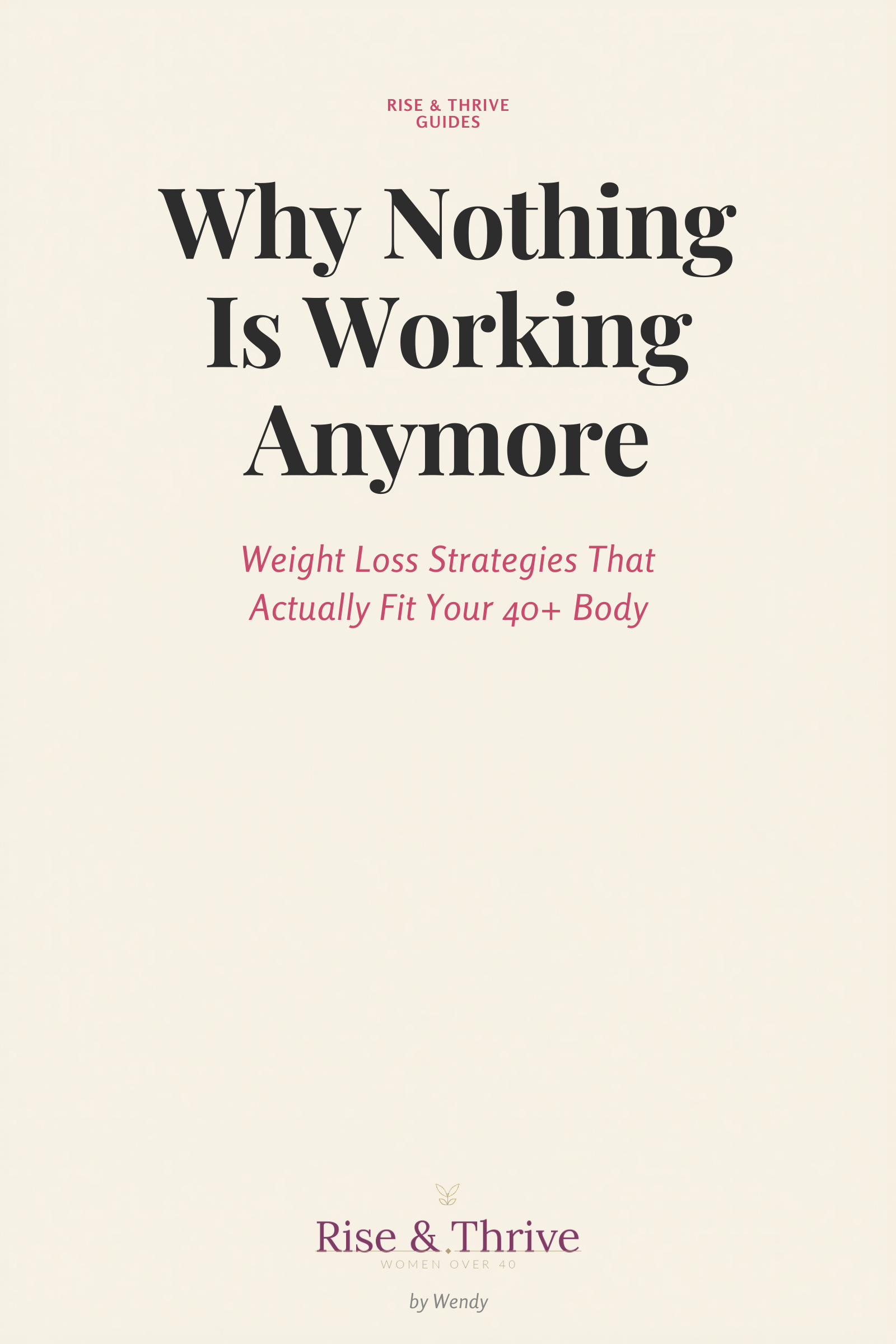 Why Nothing Is Working Anymore — Weight Loss Strategies for Women Over 40