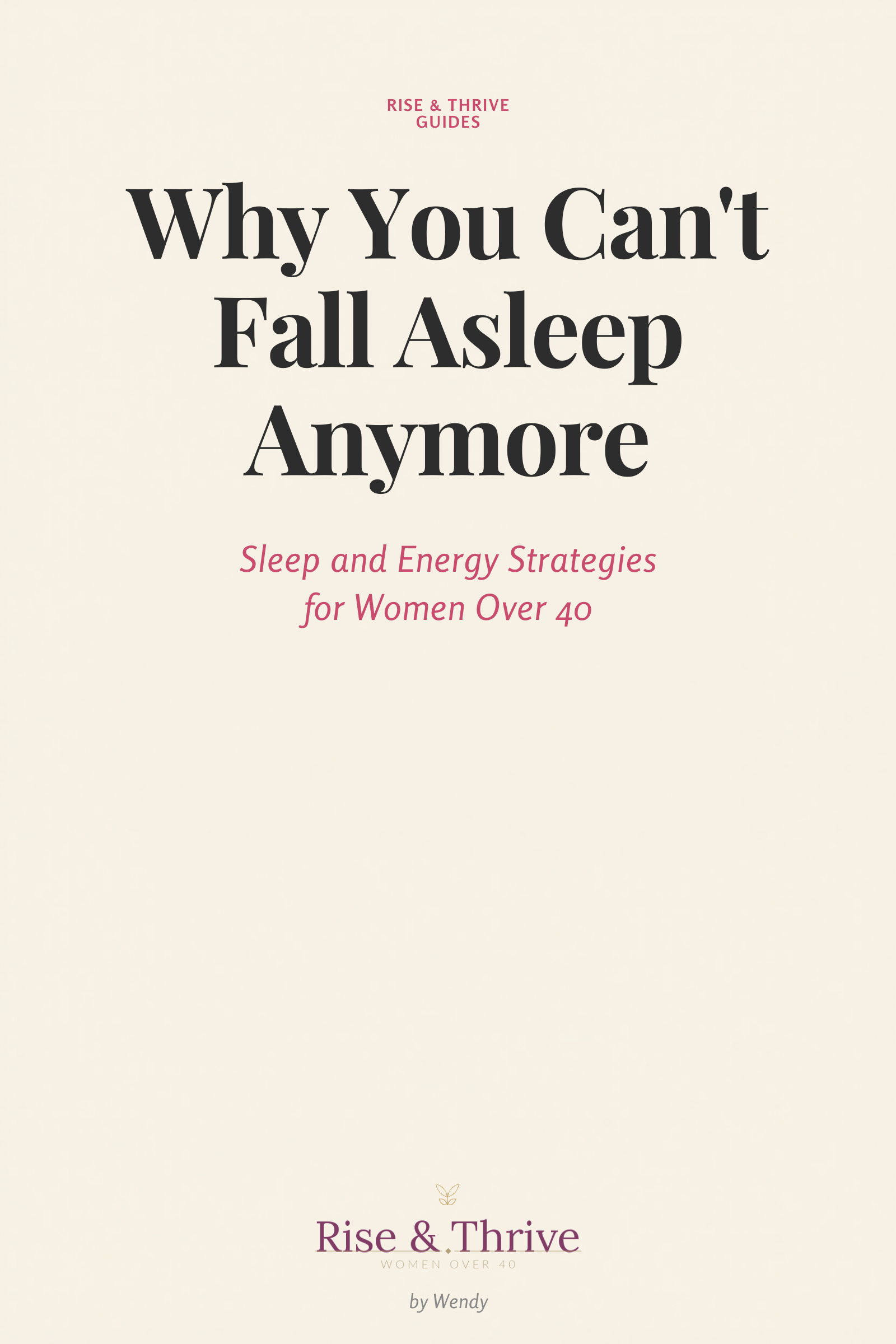 Why You Can't Fall Asleep Anymore — Sleep and Energy Strategies for Women Over 40